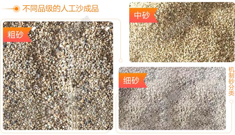 不同规格的成品砂料