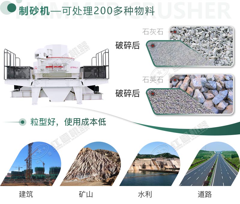 红星打砂设备制砂成品品质高应用范围广