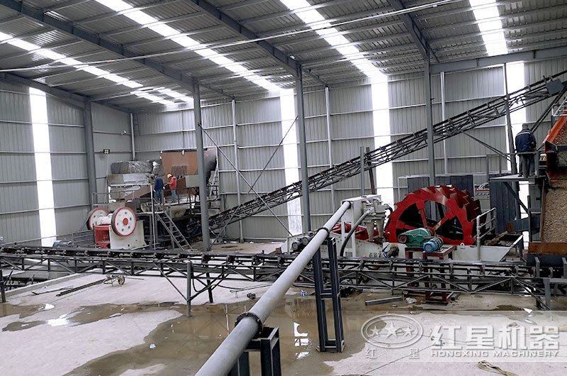 时产量150吨机制砂生产线工艺流程是什么？现场视频分享